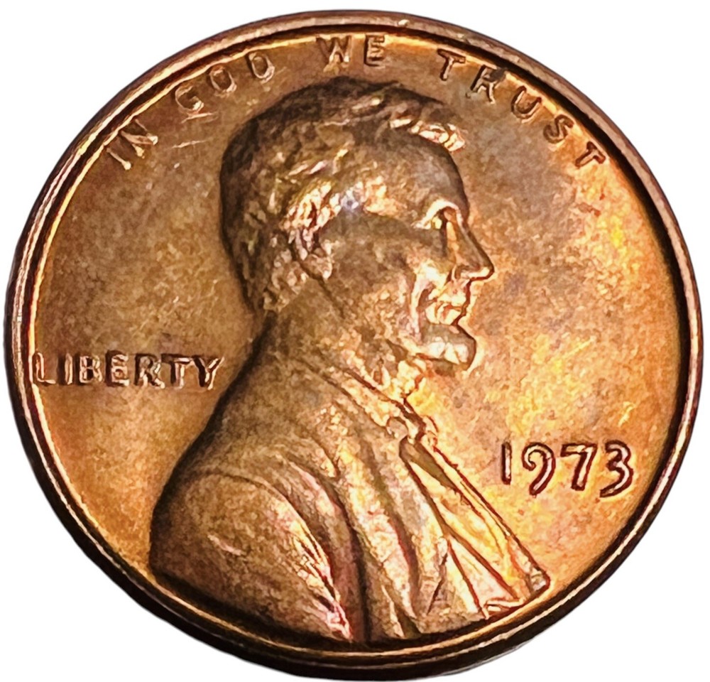 1973 Lincoln Memorial Penny BU Orange Color JG Coins 538