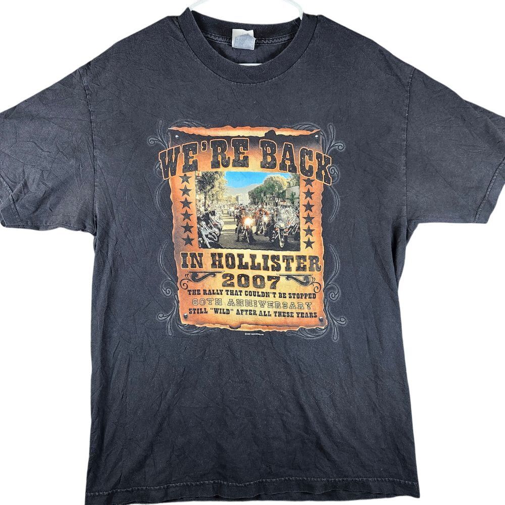 2007 Hollister Motorcycle Rally Vintage Shirt The Rally That Couldn't Be Stopped