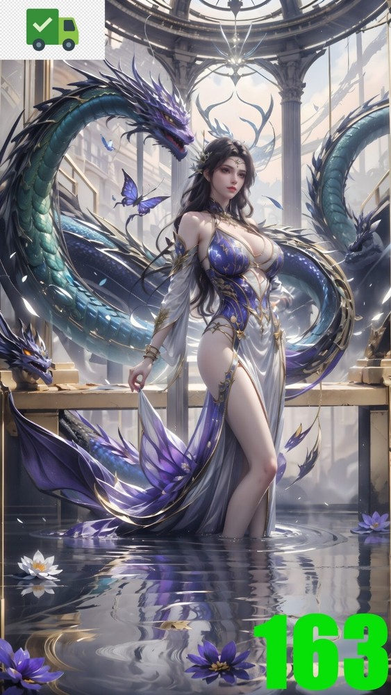 AI Art Chinese Girl Digital Background Desktop Image B4 by chamban_58-image