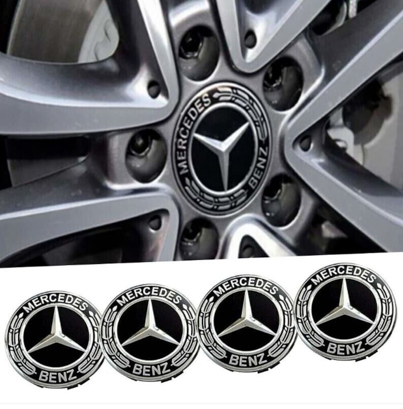 Fits for Mercedes GLA A B C E S M 75mm Bandge 4 x Wheel Center Hub Caps Emblem