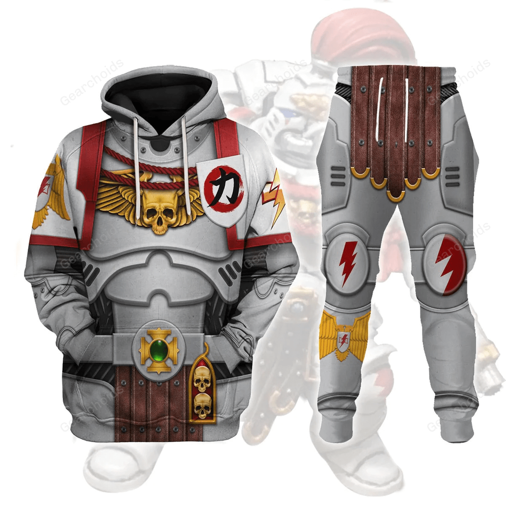 Custom White Scars Captain Cosplay Set - Hoodie & Sweatpants