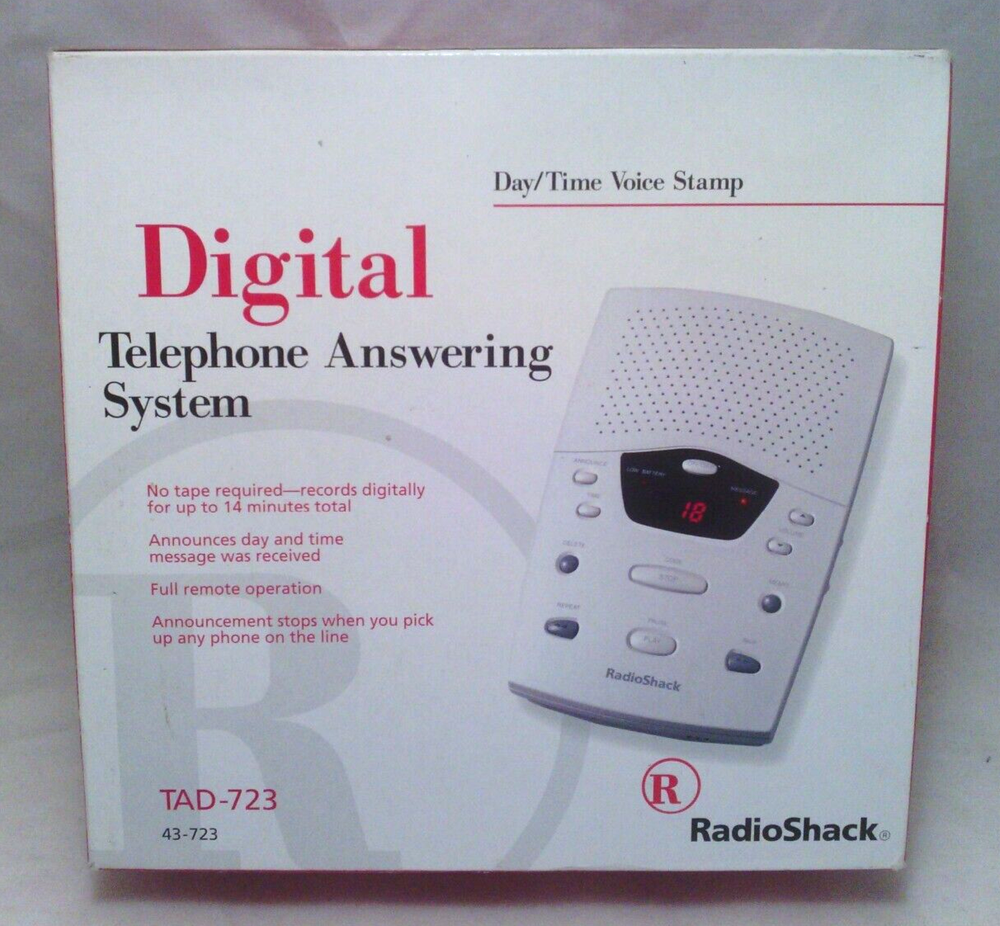 Radio Shack Digital Phone Answering System Model 43-723 TAD-723 complete, tested
