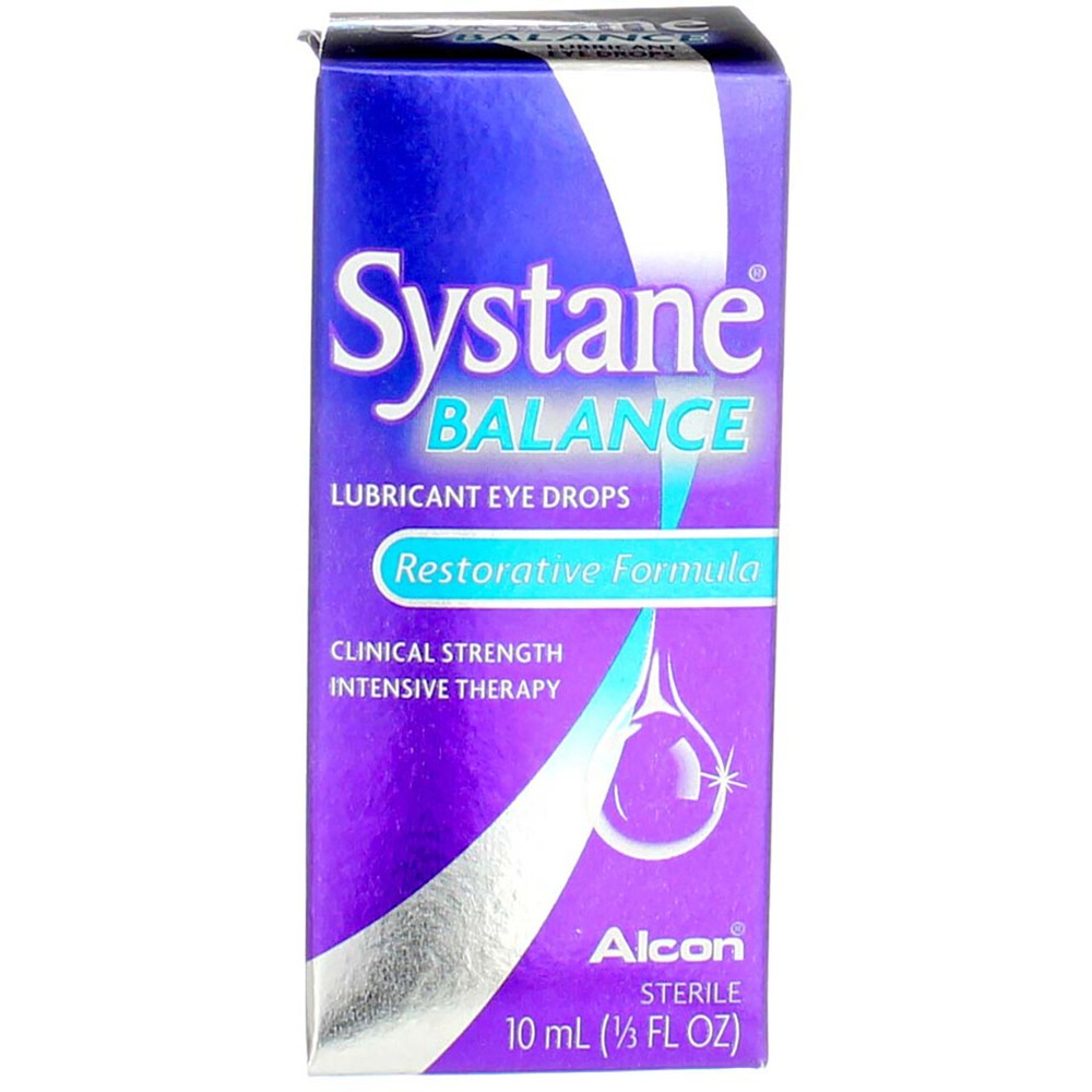 3 Pack Alcon Systane Balance Eye Drops for Dry Eyes, 0.33 fl oz