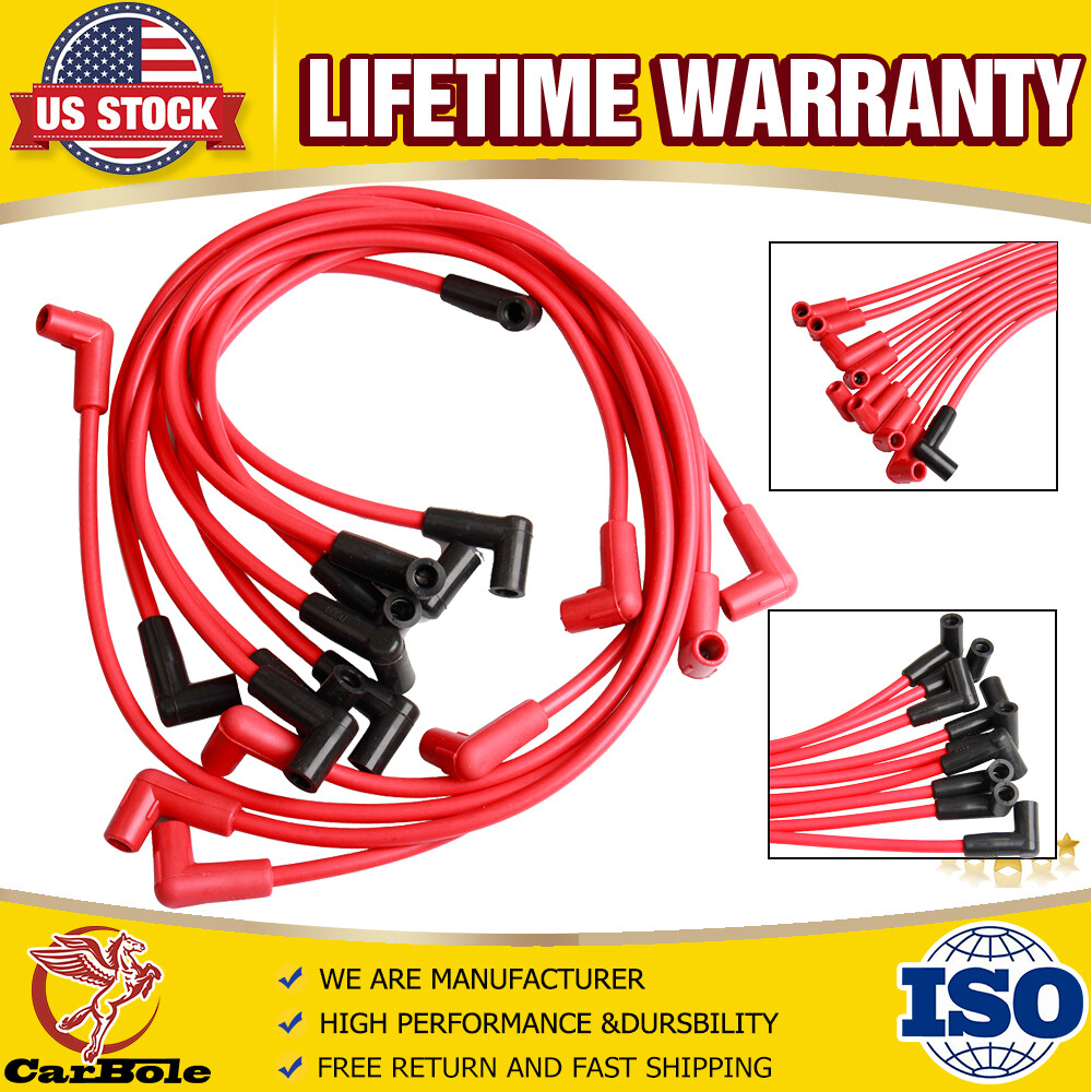 8X High Performance HEI 8mm Spark Plug Wires Set For Buick Chevy GMC SBC 4048