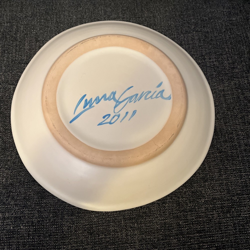 Luna Garcia Pottery - Large Plate - Matte Light Beige - Signed 2011