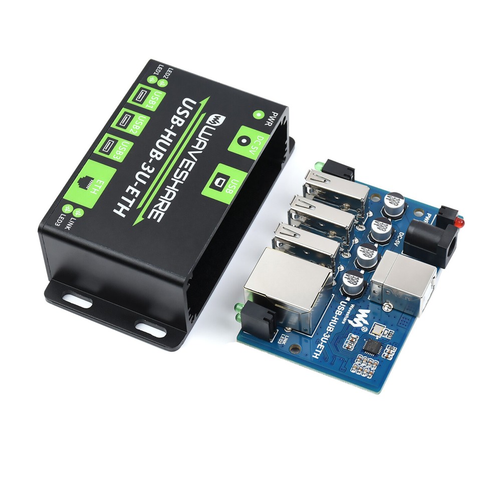 3 Way Industrial USB Hub with 100M Ethernet Port Extender