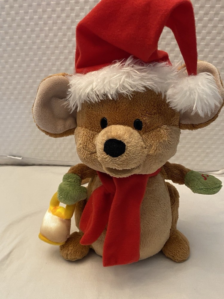 Festive Gund Merry Mouse Plush Sings Jingle Bells Tested 2014