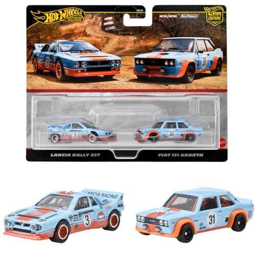 Hot Wheels Premium 2-Pack Lancia Rally 037 / Fiat 131 Abarth Toy Car