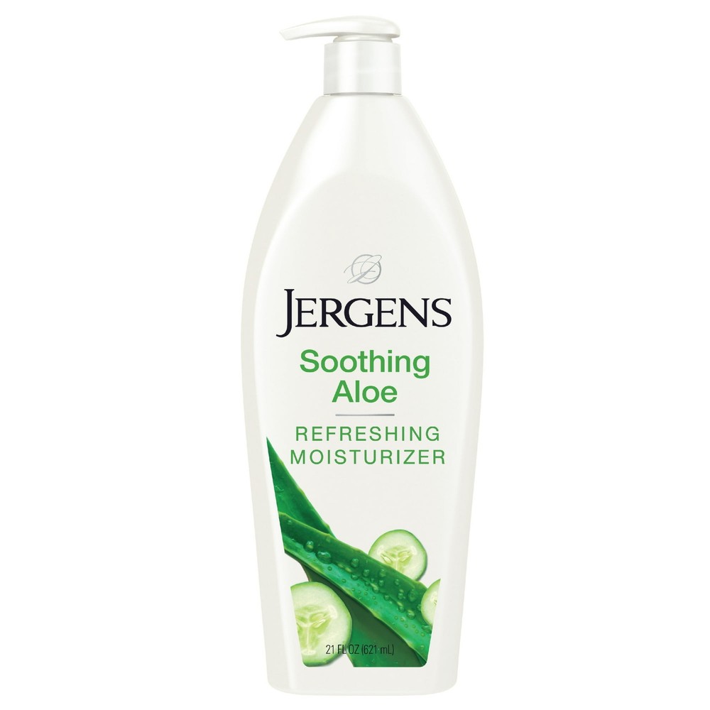 Jergens Soothing Aloe Vera Hand and Body Lotion, Dry Skin Moisturizer, 21 oz
