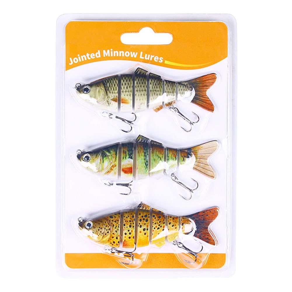 6-Segment Swimbait Lure for Bass Fishing with Tackle Hook