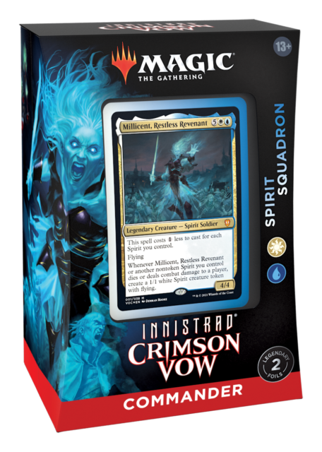 Magic: The Gathering Crimson Vow Spirit Squadron Commander Deck Card