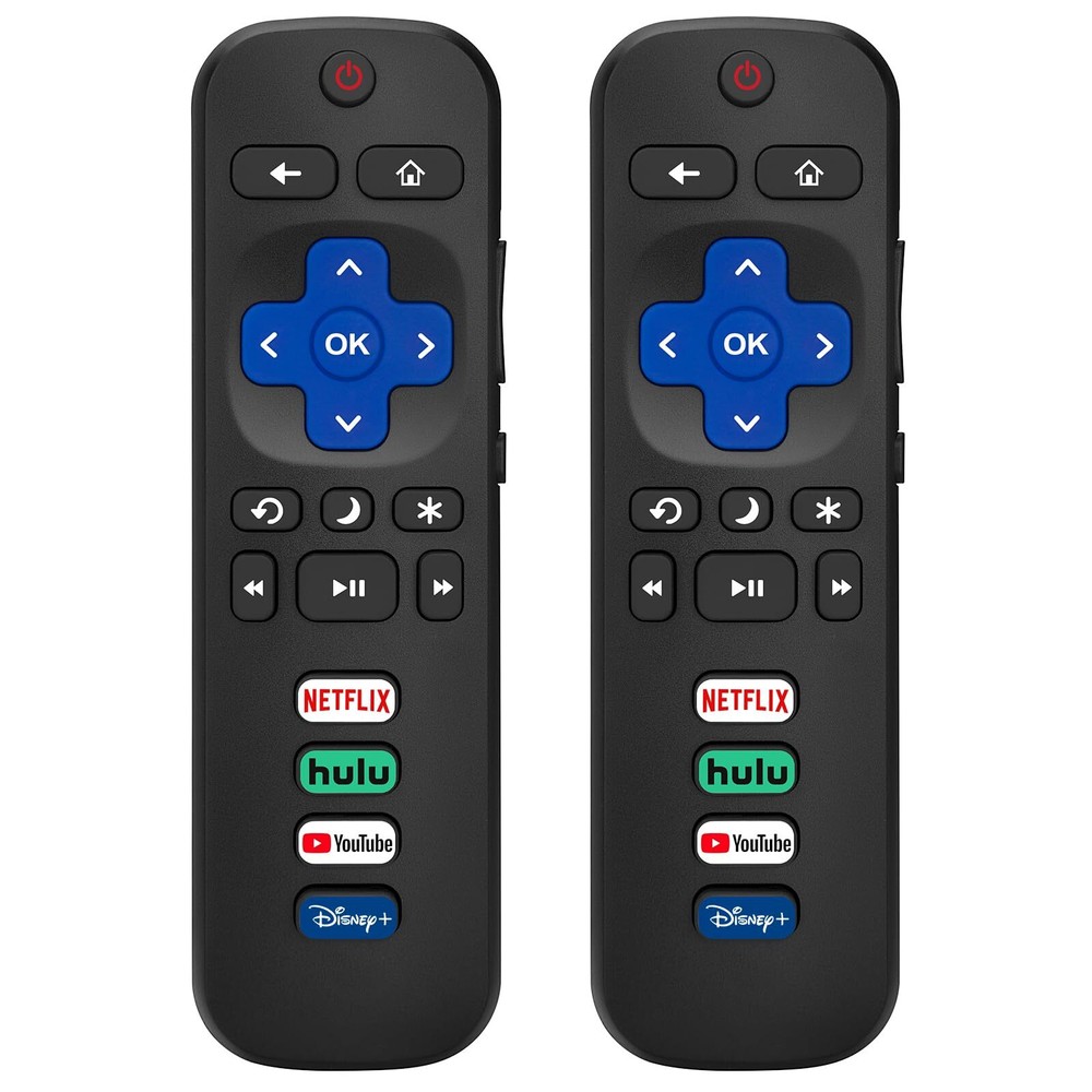 2-Pack Replacement Remote for TCL & Hisense Roku TVs