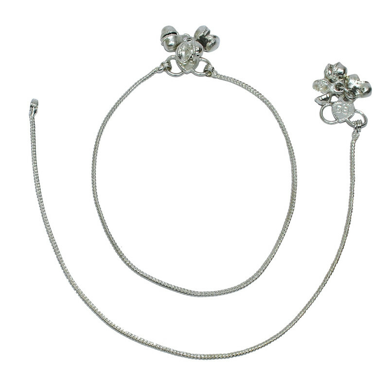 Moda Pulsera al tobillo Mujeres Plateado Plateado Tobillo Cadena Pie Étnica Joyería