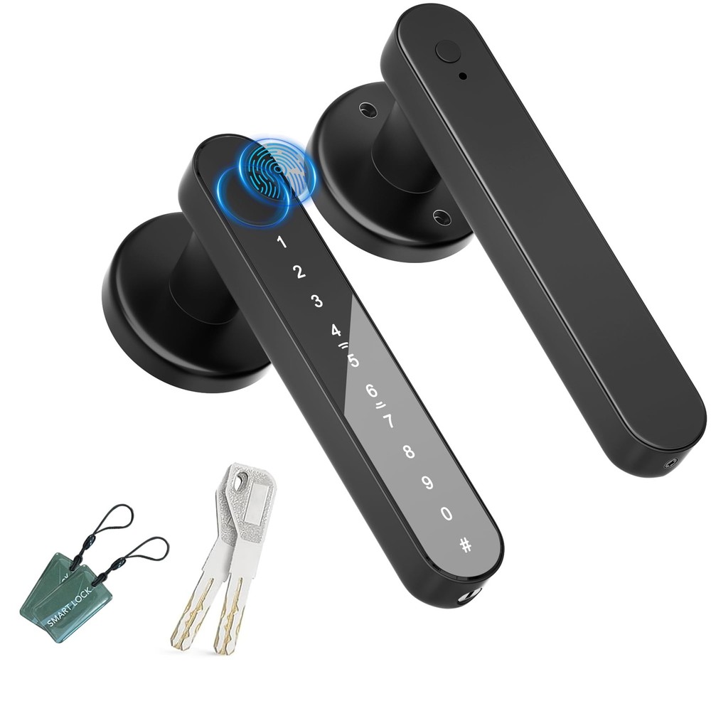 Smart Fingerprint Door Lock with Keypad Biometric Entry Digital Keyless Knob