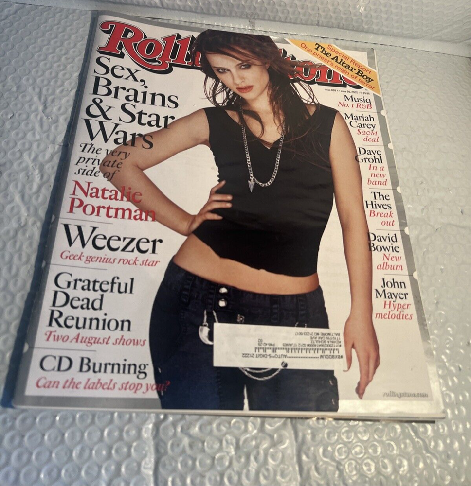 ROLLING STONE Magazine. Natalie Portman On Cover June 2002 #898. VG CONDITION