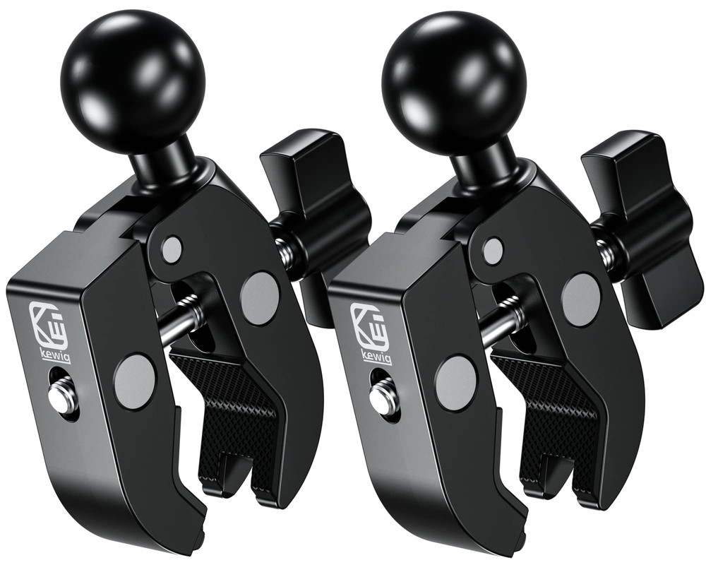 BRCOVAN 2 Pack Aluminum Alloy Handlebar Clamp Mount Base with 1'' TPU Ball fo...