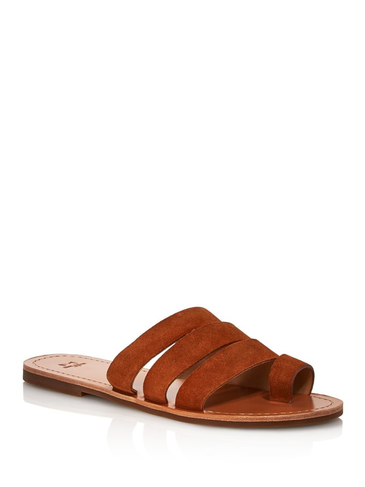 Marc Fisher Rilee Brown Suede Slide Sandals Women Size 6 M