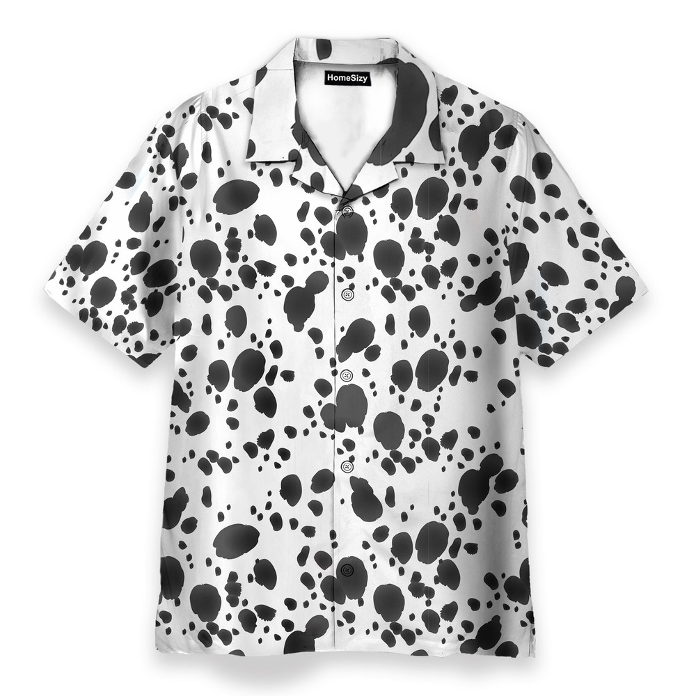 Dalmatian Mens Buttons Up Shirts   Hawaiian Shirt Beach Shorts