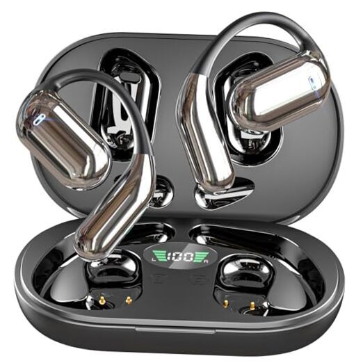 Open Ear Bone Conduction Bluetooth 5.4 Headphones,Wireless YYK-Q16 Black