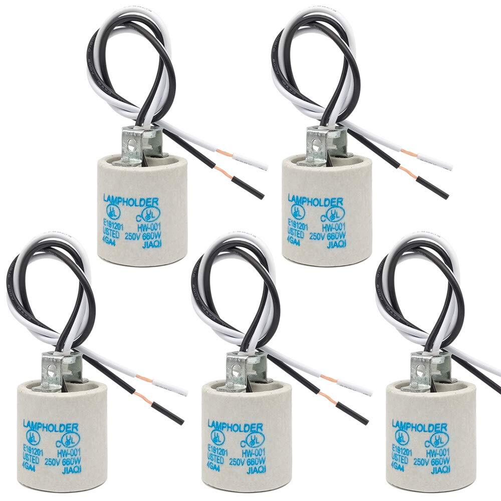 E26 Socket, Ceramic Standard Medium Screw Socket, E26 E27 Bulb Lamp Holder, E...