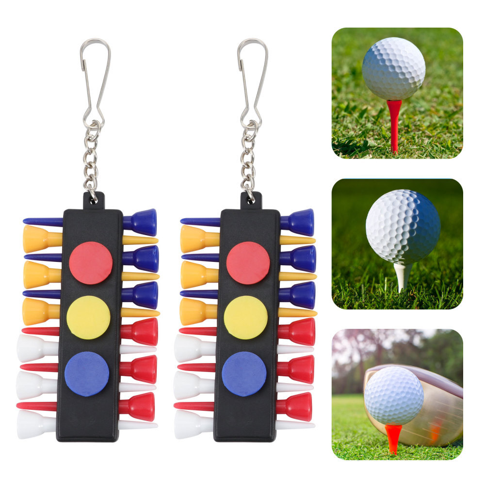 2 Sets Golfer Key Ball Tack Accessory Organizer Tee Holder for Equipment