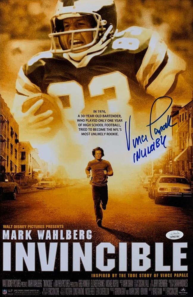 Vince Papale Philadelphia Eagles Autographed “Invincible