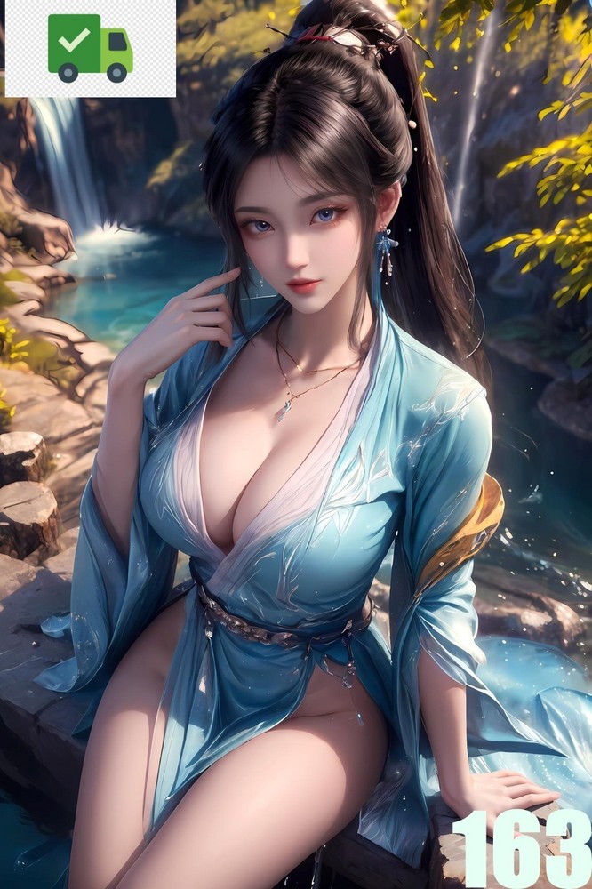 AI Art Chinese Girl Digital Background Desktop Image B5 by chamban_58-image