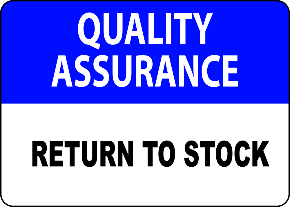High-Quality Laminated Vinyl Decal Sticker Label | QA Return to Stock