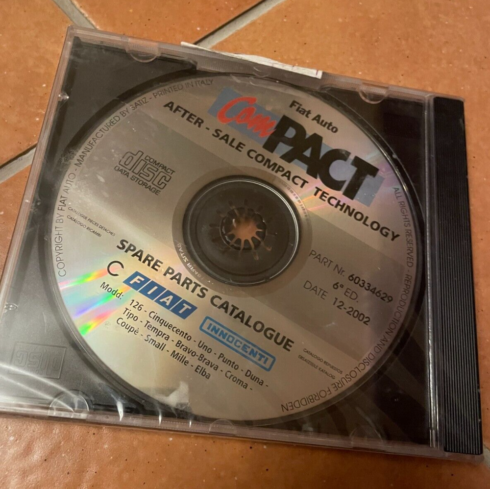 GENUINE CD FIAT INNOCENTI SPARE PARTS CATALOGUE