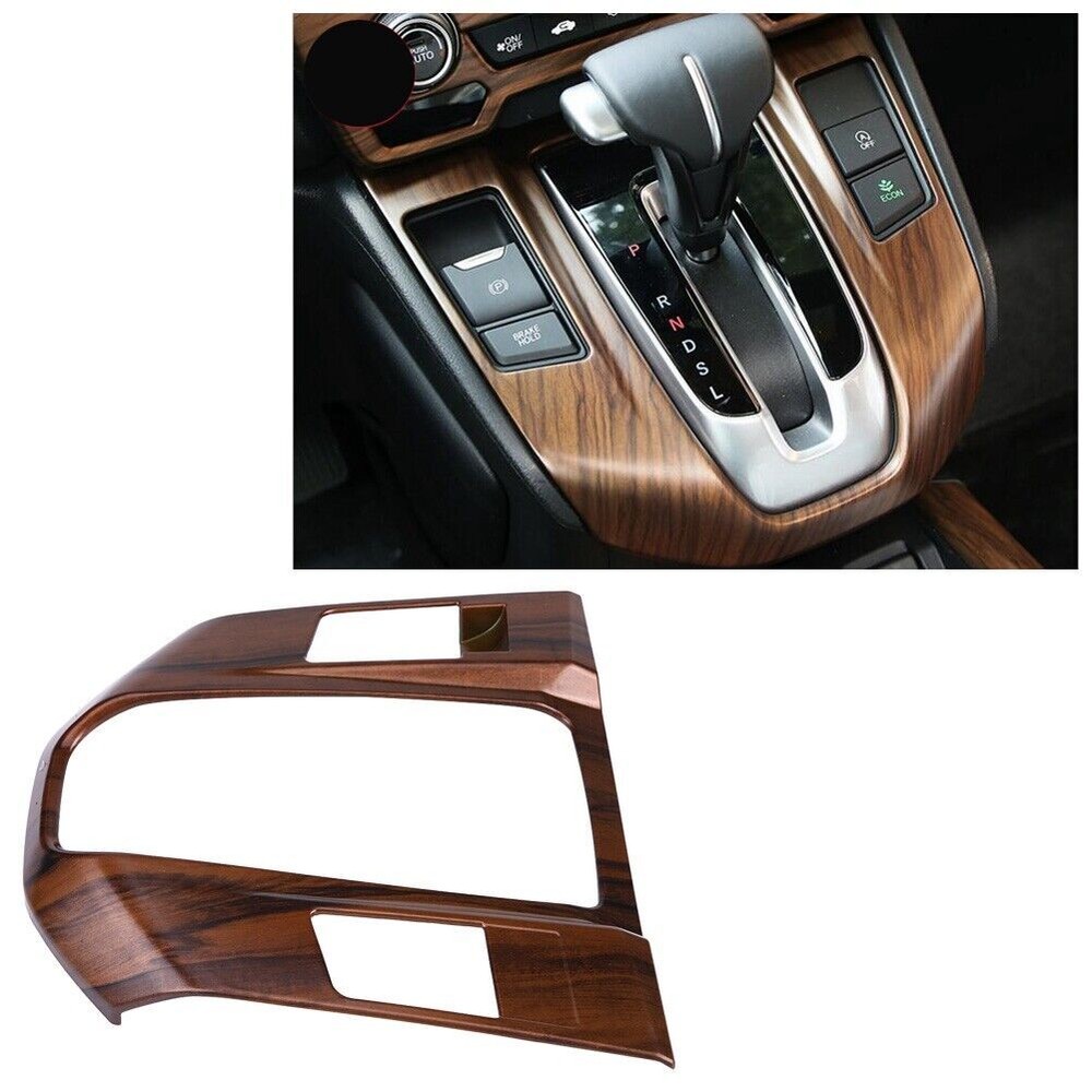 Car Interior Gear Shift Frame Cover Trim for  CRV 2017 (Peach Wood Grain)