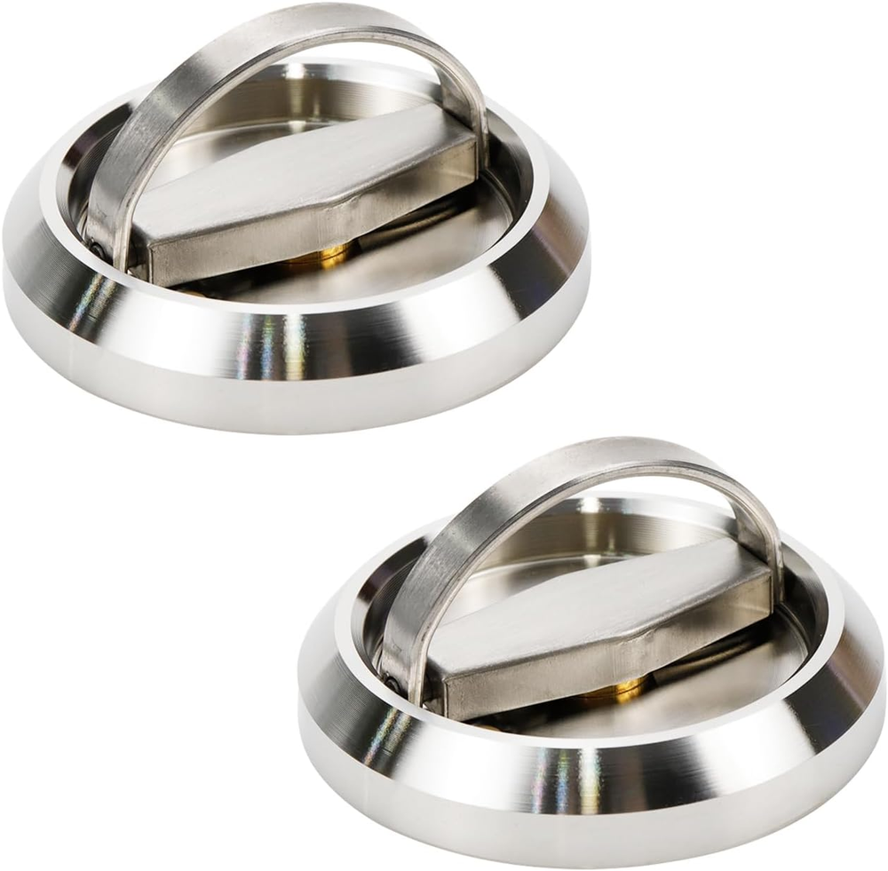 2Pcs round Embeded Hidden Concealed Handles Recessed Flush Pulls for Cabinet Doo