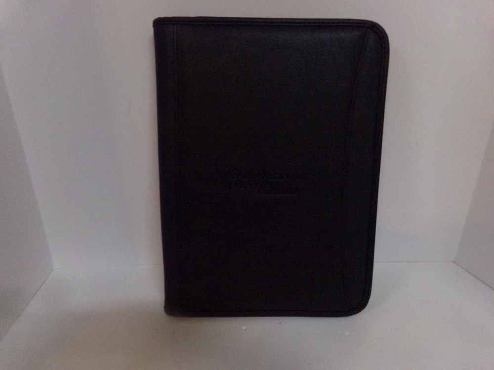 Professional Black Durahyde Padfolio Zippered Portfolio Organizer Folder 13x10