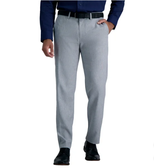 Haggar Mens Comfort Performance Straight Fit Dress pant Gray Size 30x29