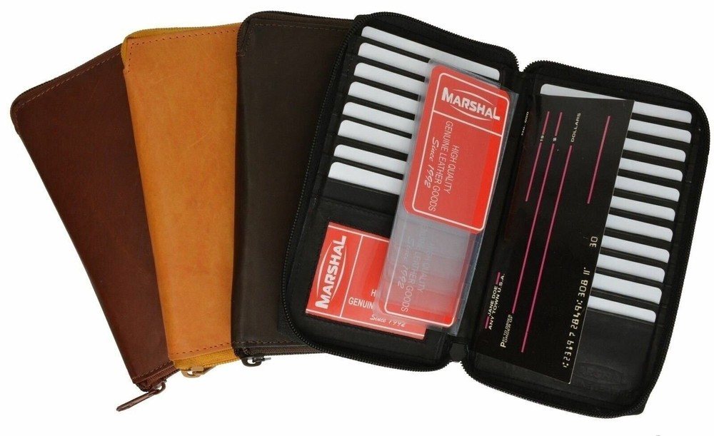 RFID Blocking Card Holder Wallet with Zipper - 4 Colors by Marshal-image