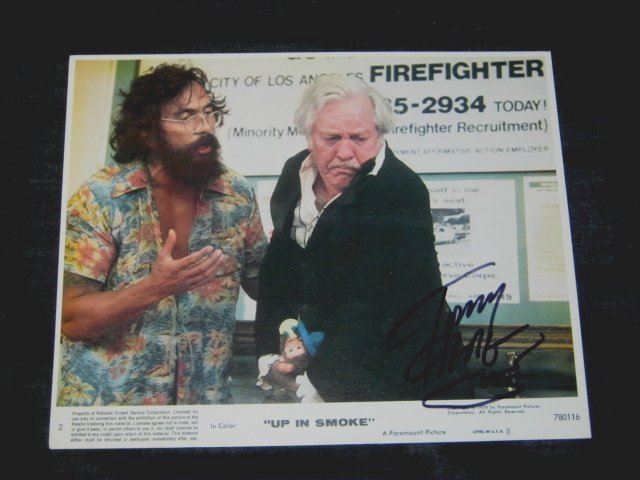 Original CHEECH & CHONG UP IN SMOKE 8x10 Lobby Card Signed by TOMMY CHONG