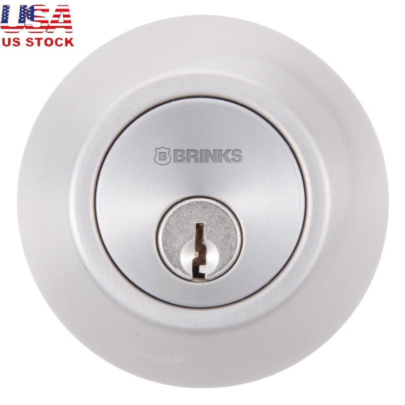 High Security Single Cylinder Deadbolt Mobile Homes Keyed Entry Anti Pry Shield