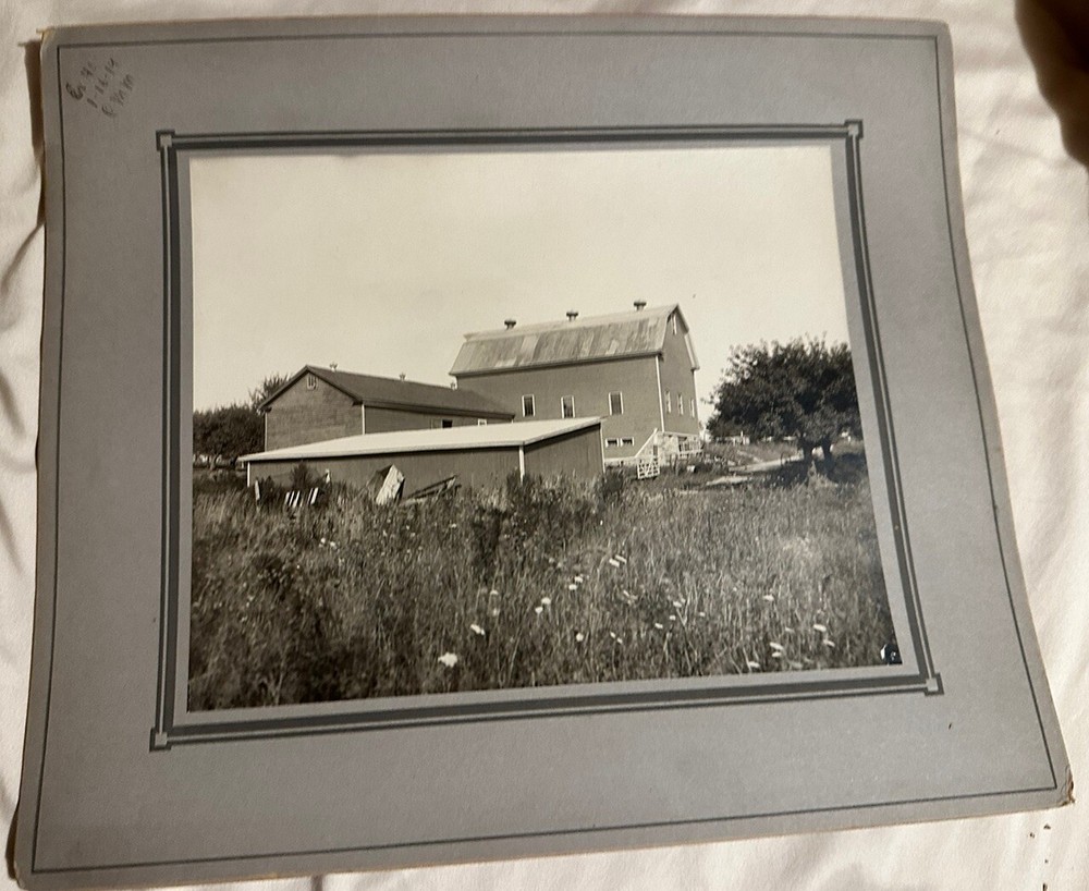 6 Large Card Large Mounted Photographs Farm Scenes Barn House Fields  12x14”