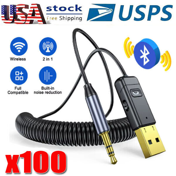 Wireless USB Bluetooth 5.0 Audio Transmitter Receiver Adapter For PC TV Car LOT