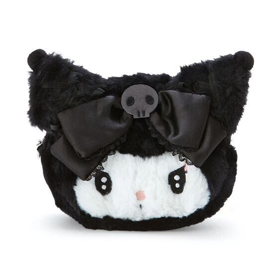 Kuromi Midnight Melokuro Gothic Bunny Face Lolita Maid Cafe Plush Cosmetic Bag