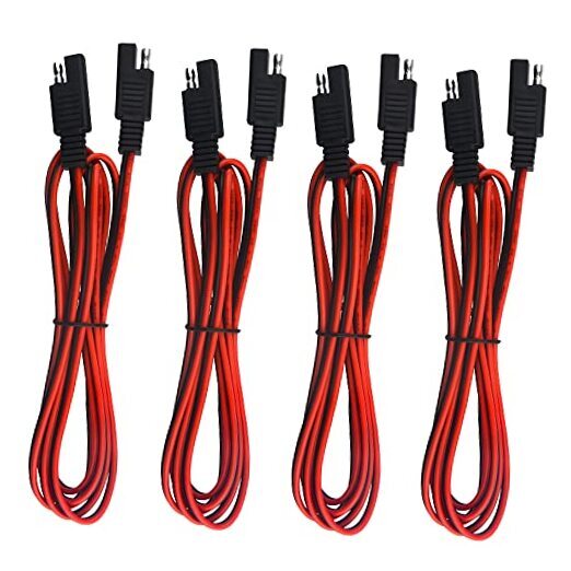 SAE Extension Cable Quick Disconnect Wire Harness SAE Connector 18AWG 4 PCS