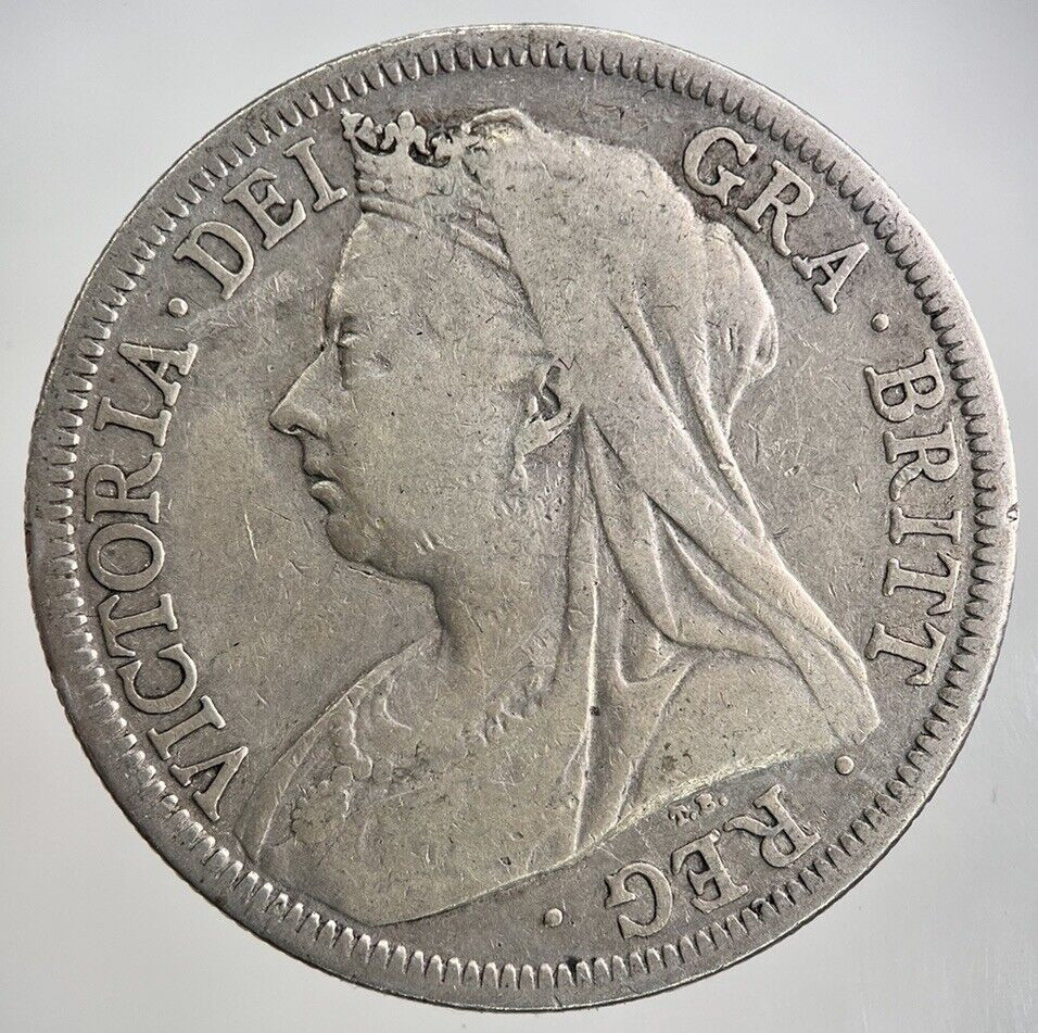 1900 Victoria Half-Crown Silver Coin in Collectible Condition