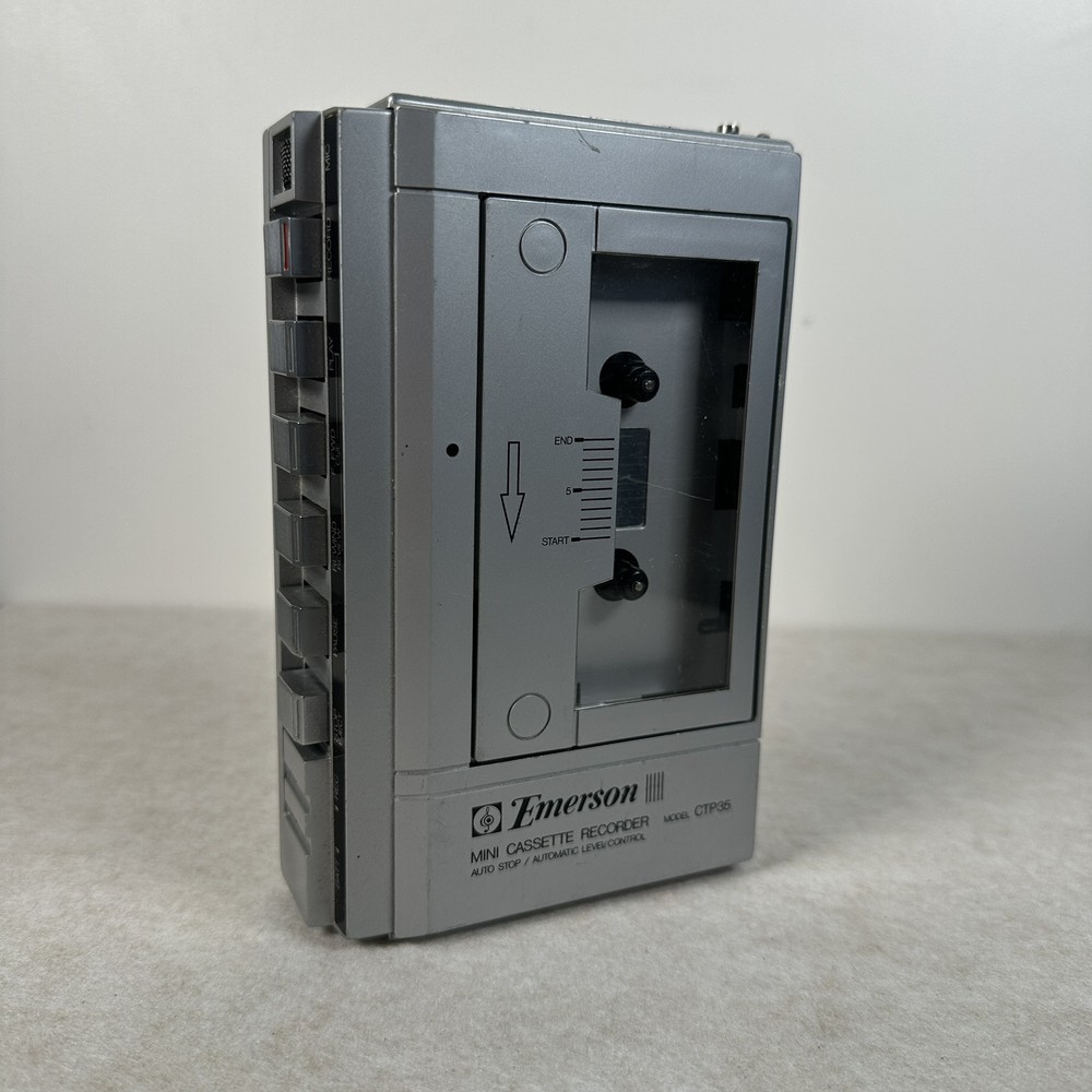 Vintage Emerson CTP35 Portable Cassette Player Recorder For Parts As Is