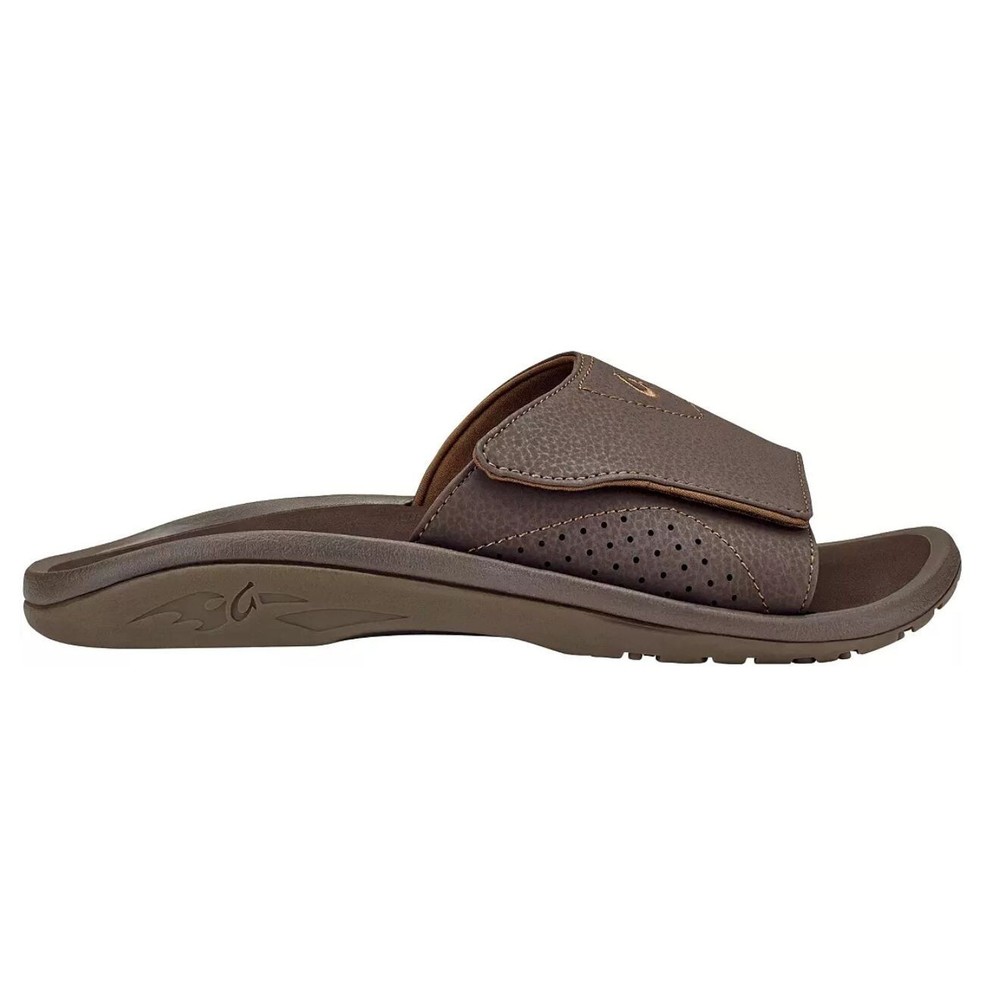 OluKai Nalu Men's Size 14 Java Slides – Lightweight Comfort & Style