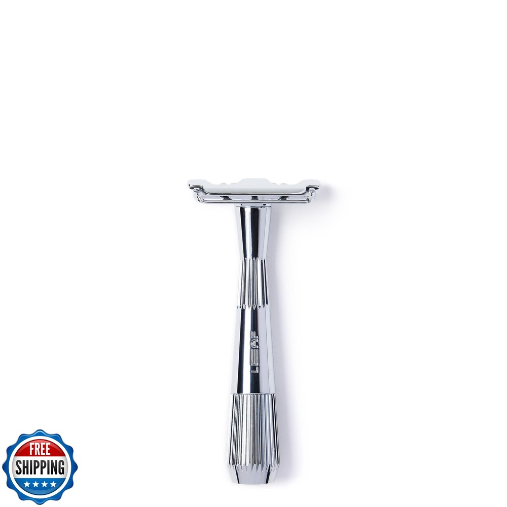 Leaf Shave Twig Razor in Chrome – All-Metal Eco-Friendly Shaver for Men