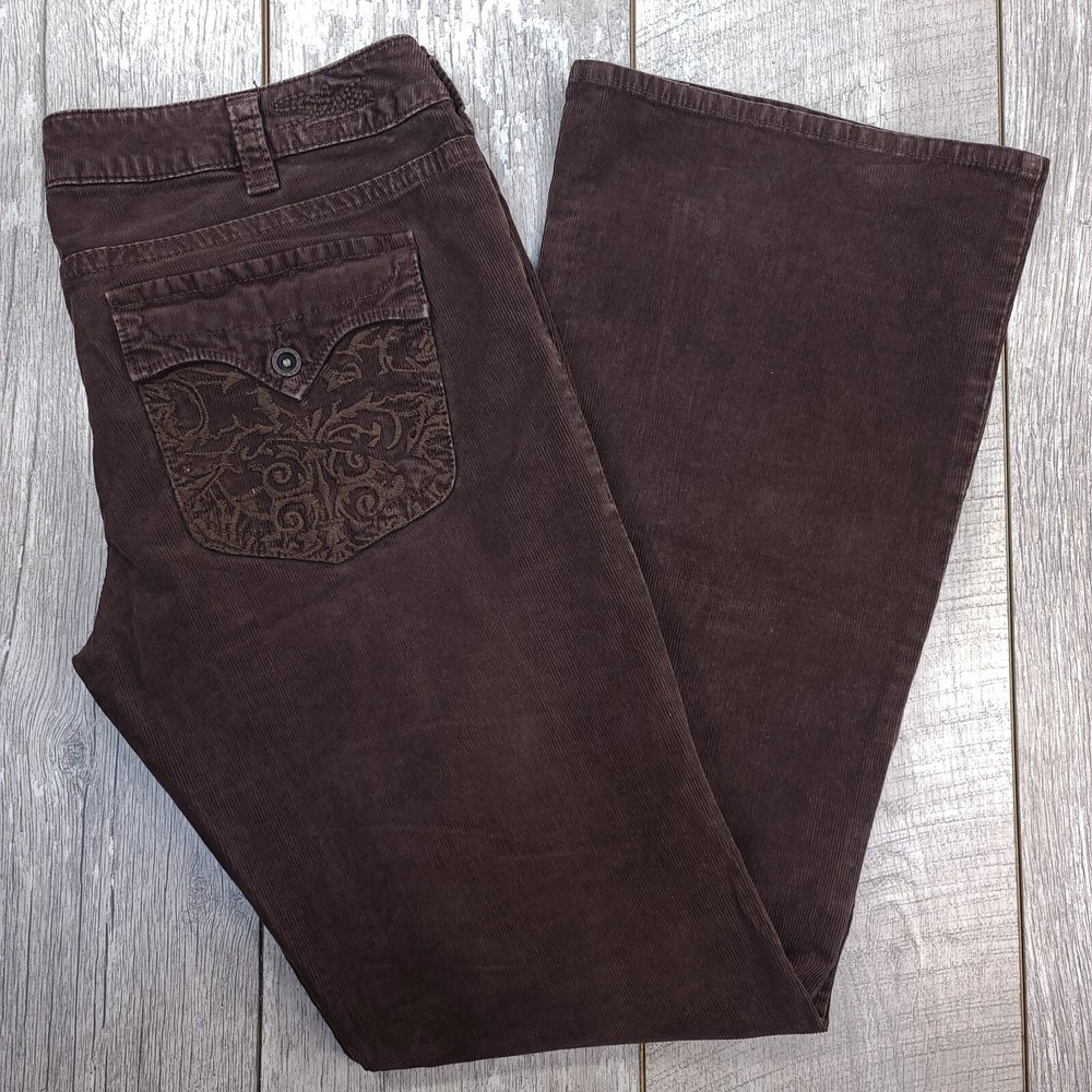 Silver Jeans Womens Pioneer Corduroy Pants Size 33x33 Brown Low Rise Bootcut