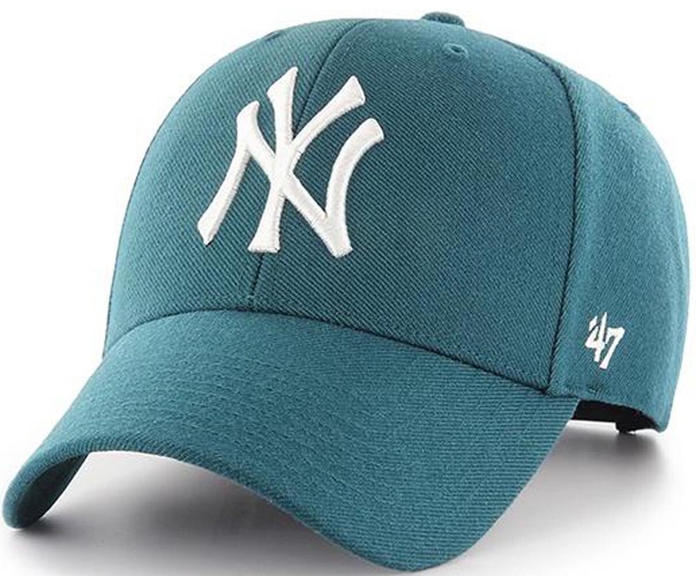 Forty Seven 47 Brand MVP New York Yankees Curved Snapback Cap Pacific Green MLB