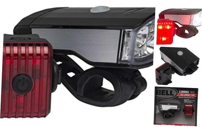 Lumina 900 USB Rechargeable Bike Light and Bell Set