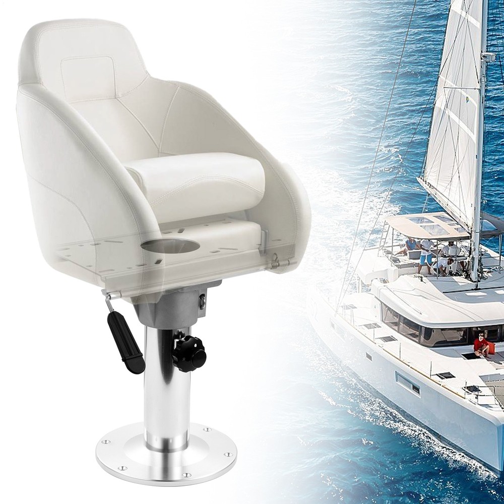 Adjustable Aluminum Boat Seat Pedestal with Slide Swivel Base