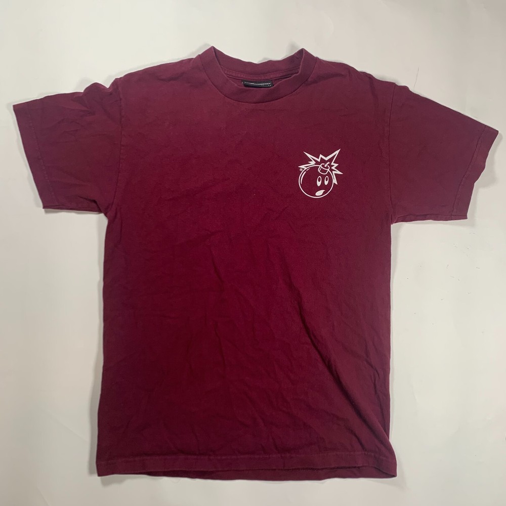 The Hundreds Shirt Adult Medium Red Burgundy Bomb Logo Streetwear Hip Hop Fit