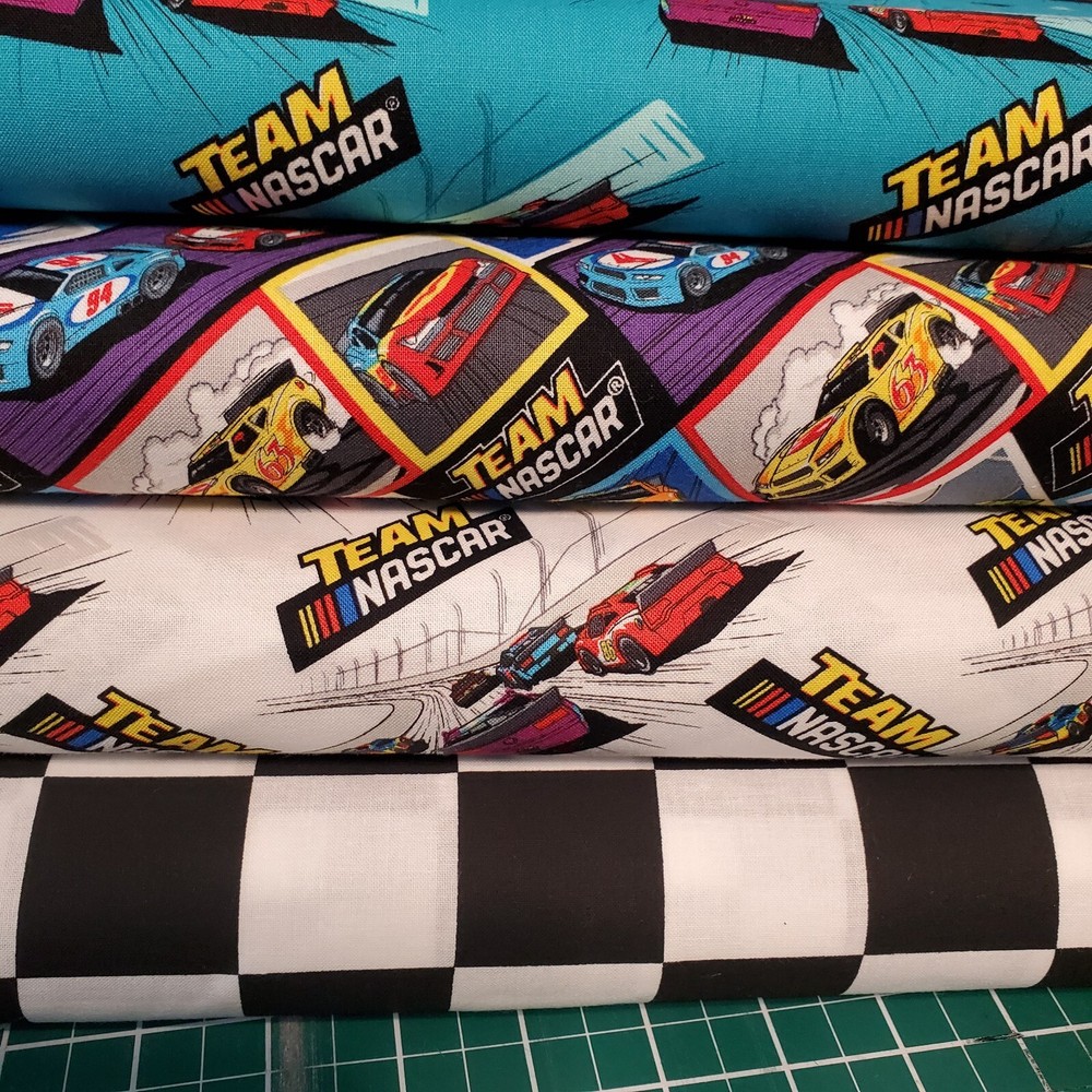 SALE SALE SALE 4 YARD BUNDLE Lot NASCAR Licensed 100% Cotton Fabric 4 Yards